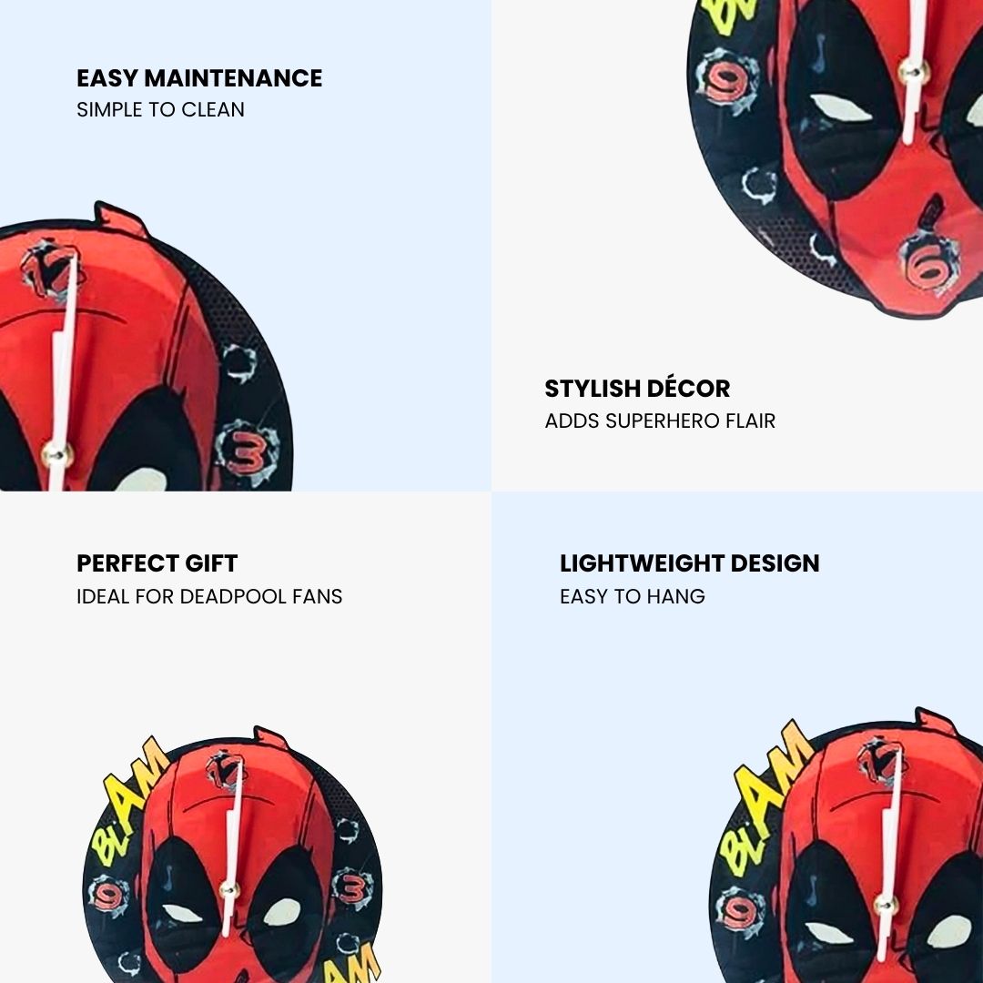 Marvel Deadpool Wall Clock