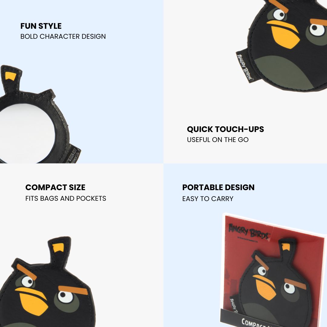 Angry Bird Compact Pocket Mirror-Black