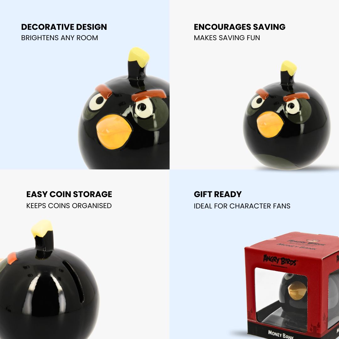 Angry Birds Bomb Piggy Bank | Novelty Money Box