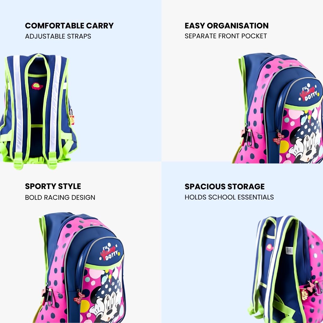 Disney Minnie Mouse Backpack-Kids School Bag Pink Rucksack Gift