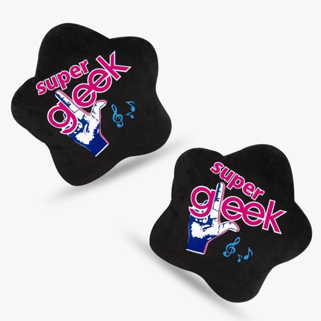 Glee Super Gleek Star Cushion-Plush Soft Throw Black Pillow-Home Décor Gift