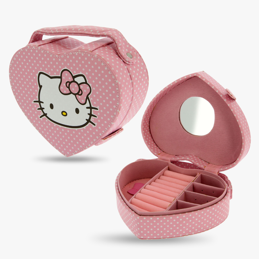 Hello Kitty Heart Jewelry Box with Mirror