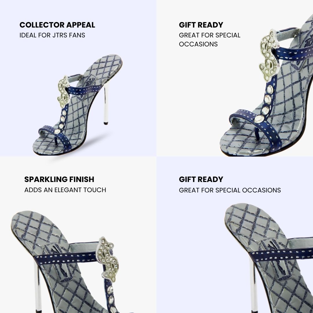 JTRS High Heel Shoe Ornament 8cm-Blue