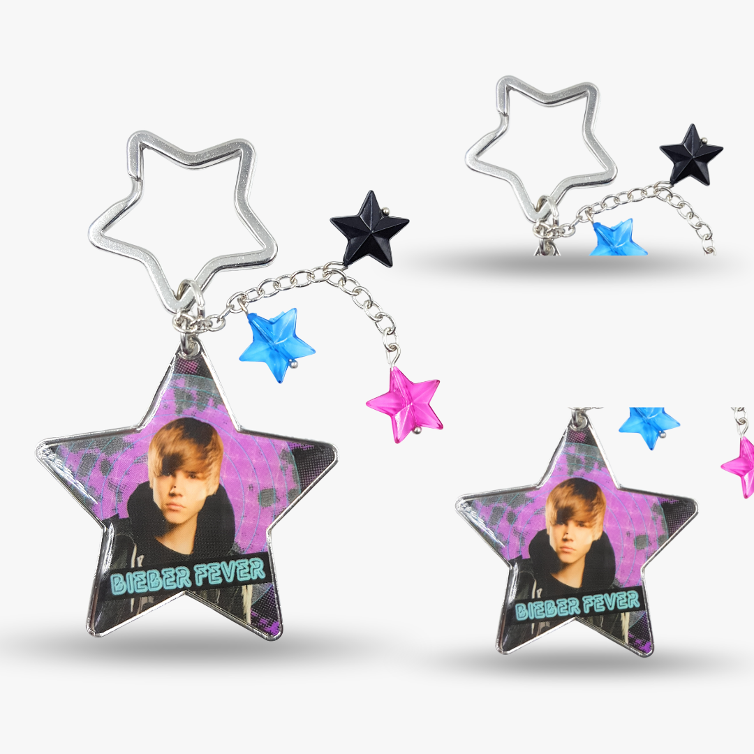 Justin Bieber Star Keychain