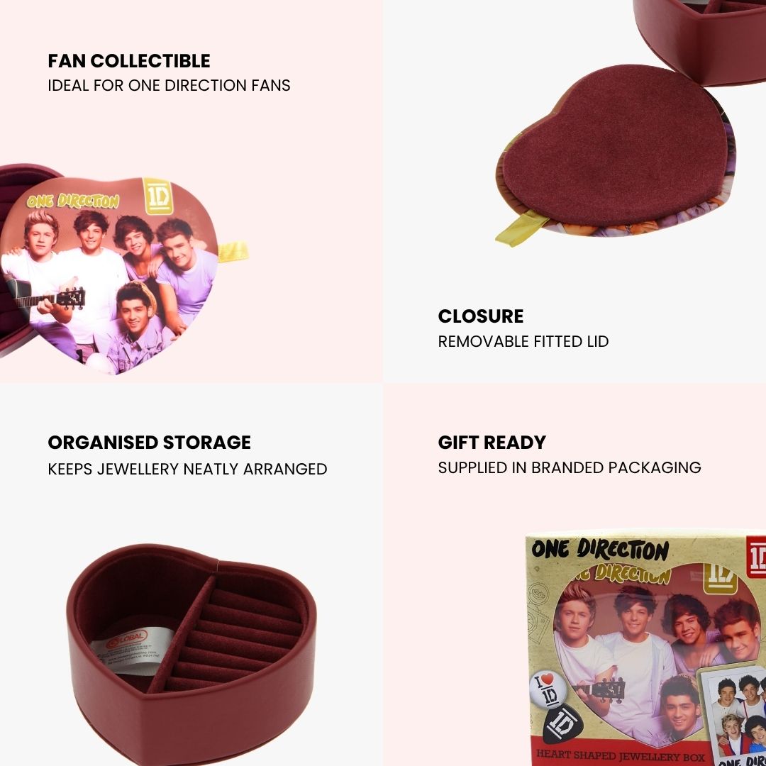 One Direction Heart Shaped Jewelry Box