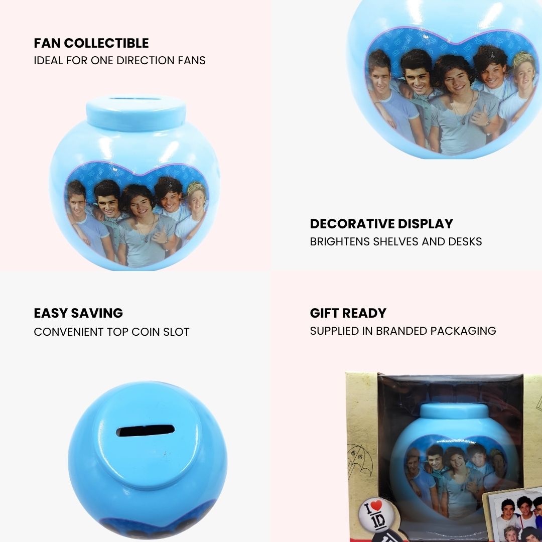 One Direction Money Pot-Ceramic Blue