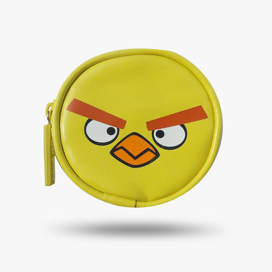 Angry Bird Round Coin Purse–Yellow Zip Wallet