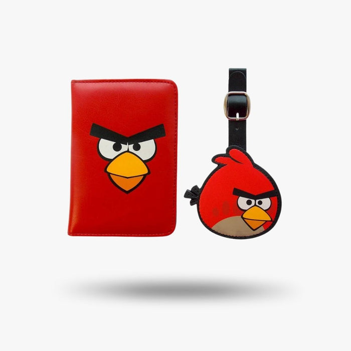 Angry Birds Passport Holder & Luggage Tag Travel Set-Red
