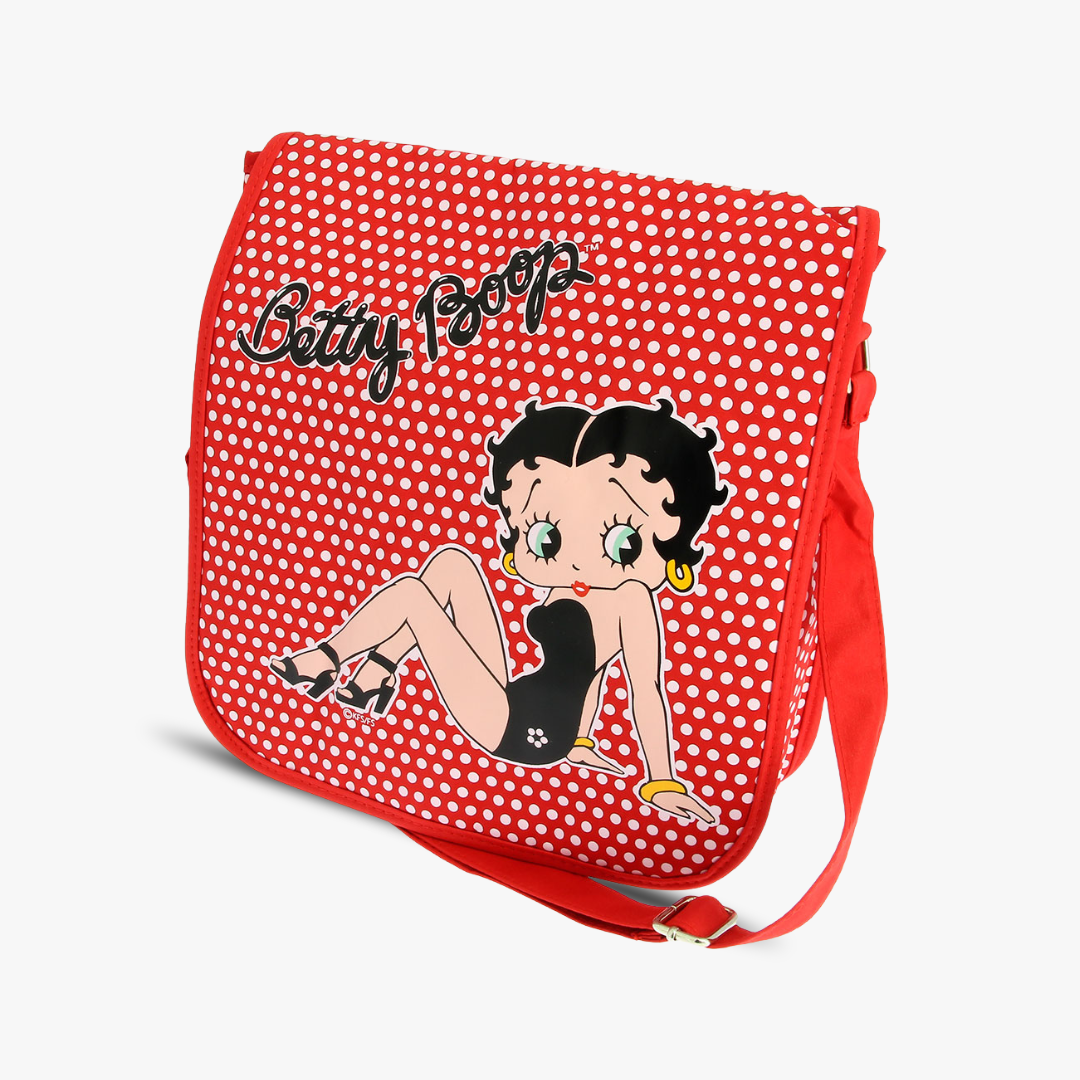Betty Boop Messenger Bag– Red Polka Dot Shoulder & Cross Body Bag for Women & Girls-Gift