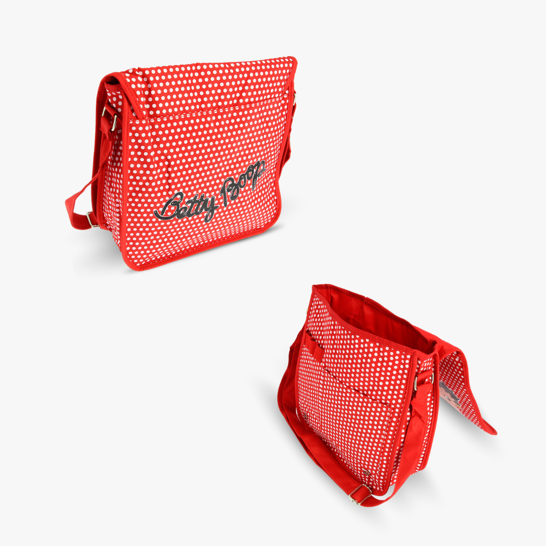 Betty Boop Messenger Bag– Red Polka Dot Shoulder & Cross Body Bag for Women & Girls-Gift