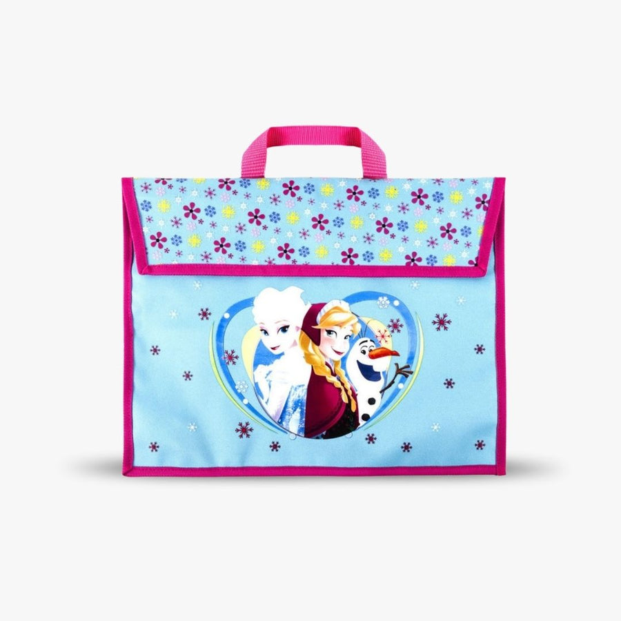 Disney Frozen Girls Book Bag with Carry Handle | Elsa Anna Olaf Blue School Bag for Books, Folders & Stationery