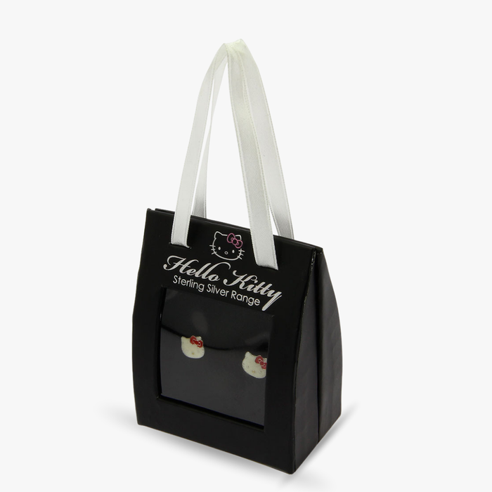 Hello Kitty Genuine 925 Sterling Silver Stud Earrings – Gift Set  