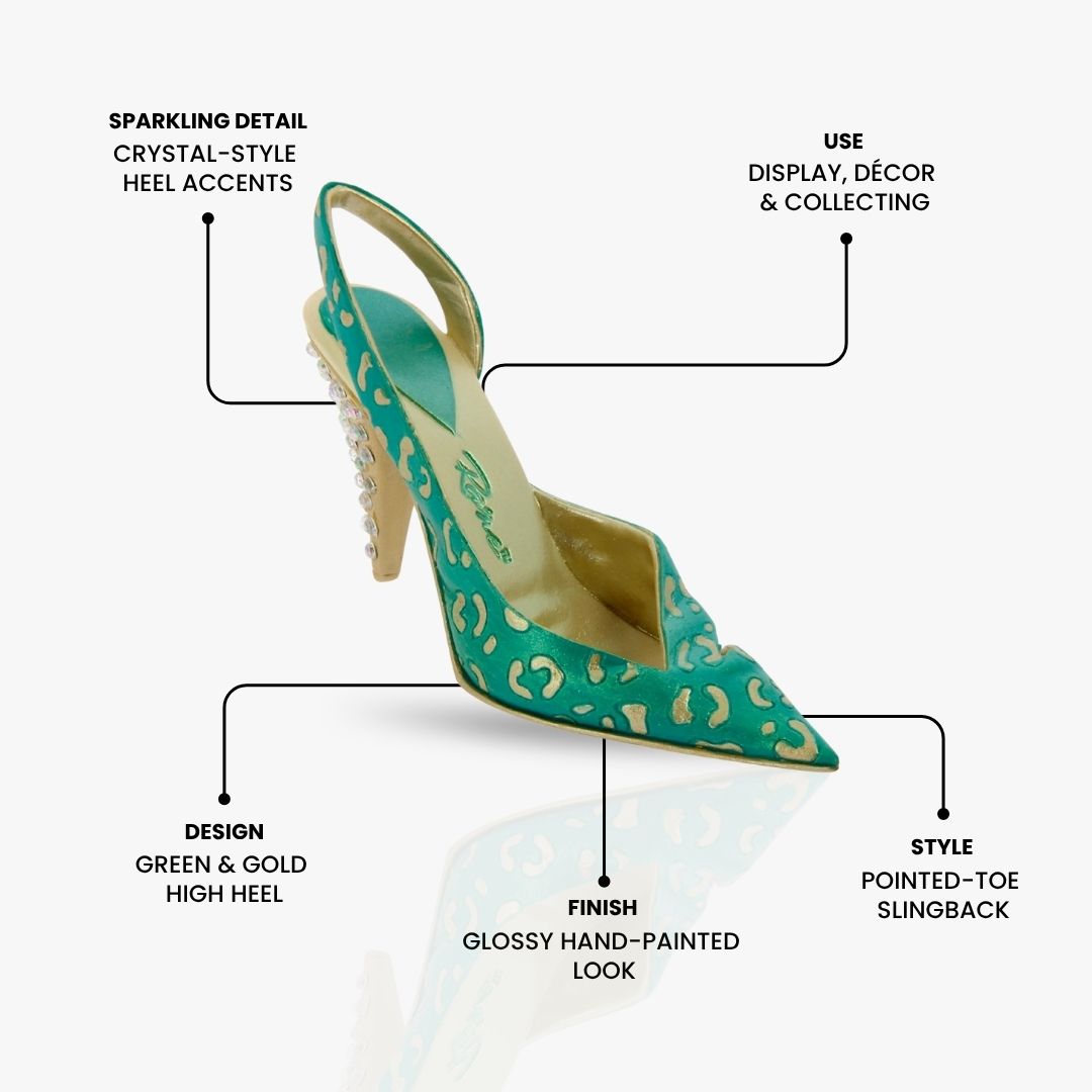 JTRS High Heel Shoe Ornament-Green