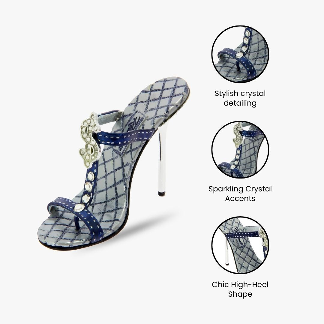 JTRS High Heel Shoe Ornament 8cm-Blue