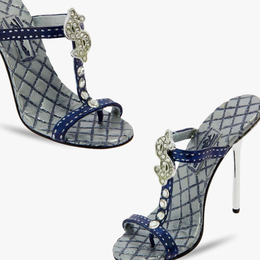 JTRS High Heel Shoe Ornament 8cm-Blue