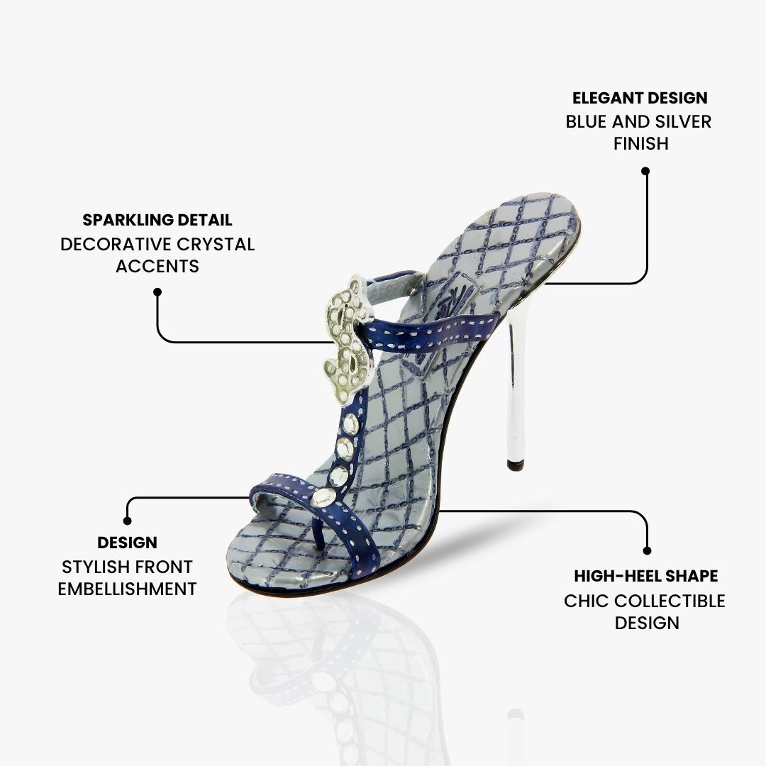 JTRS High Heel Shoe Ornament 8cm-Blue
