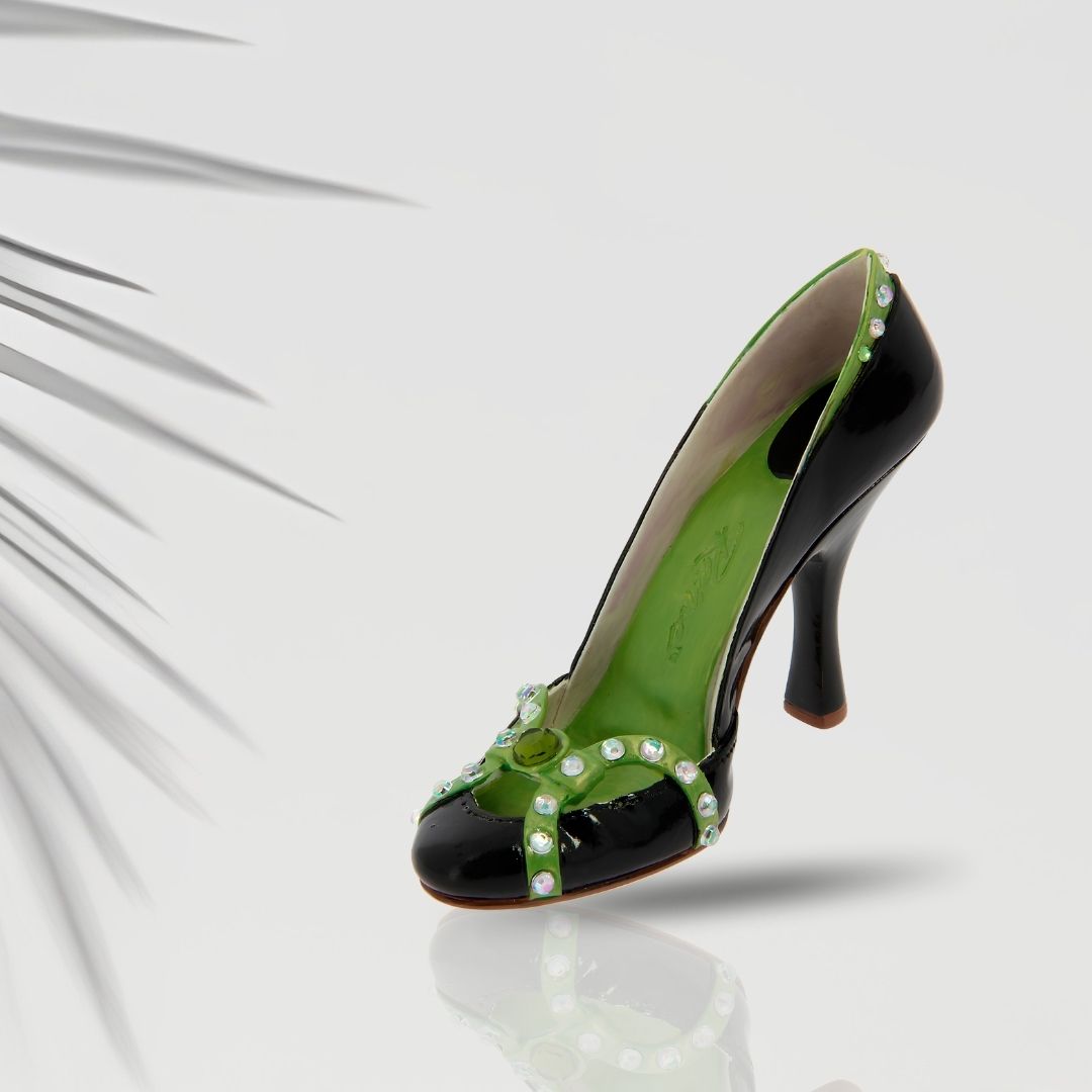 JTRS Pumps Heel Shoe Ornament -Green