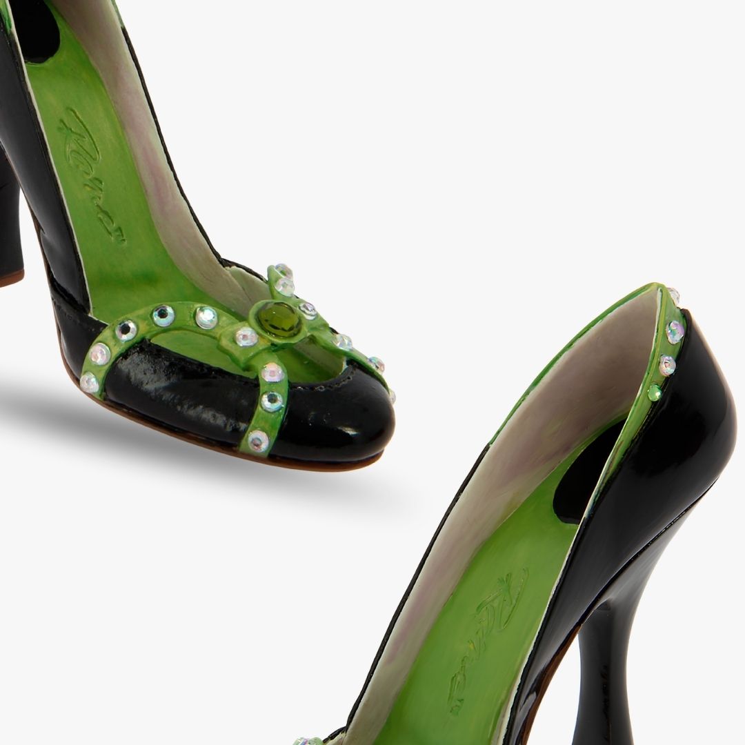 JTRS Pumps Heel Shoe Ornament -Green