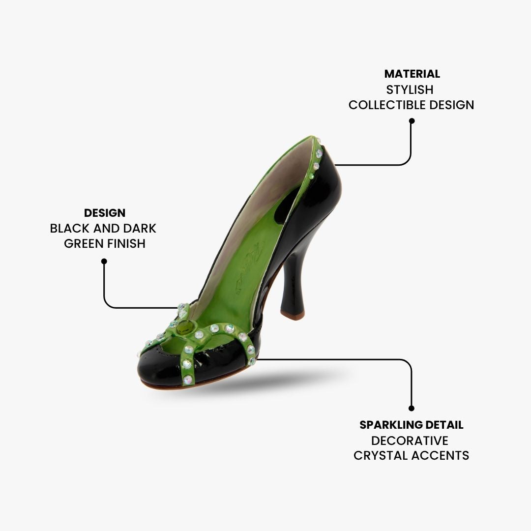 JTRS Pumps Heel Shoe Ornament -Green