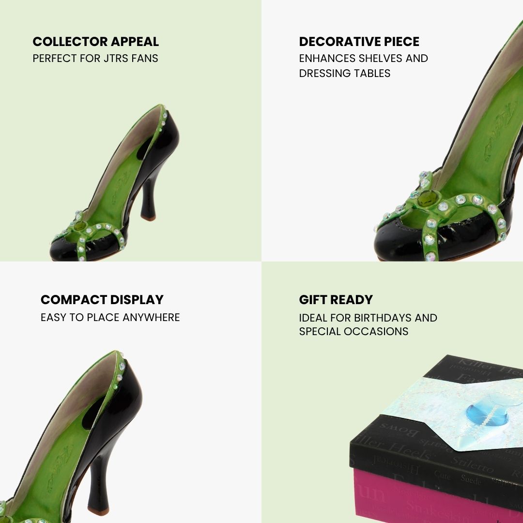 JTRS Pumps Heel Shoe Ornament -Green
