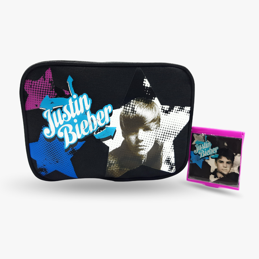 Justin Bieber Cosmetic Case & Compact Mirror Set