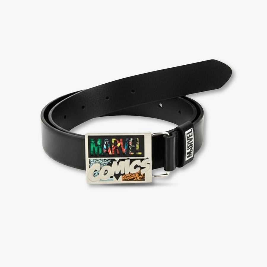 Marvel Deluxe PU Leather Belt with Marvel Logo Buckle