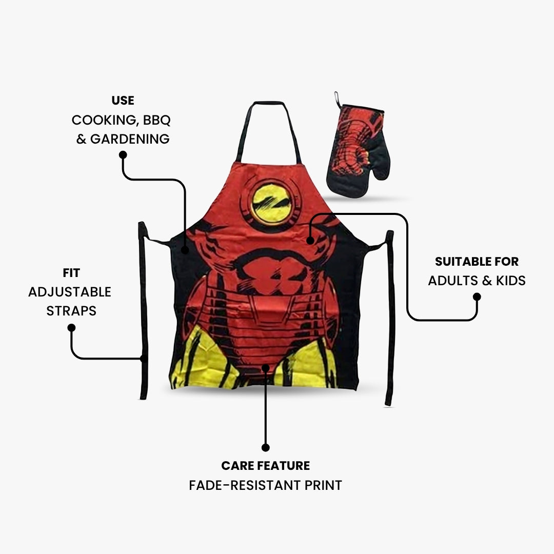 Marvel Iron Man Apron & Oven Glove Set