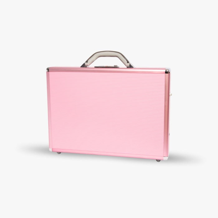 Mezzie Pink Briefcase with Combination Lock & Handle – Professional Business Case