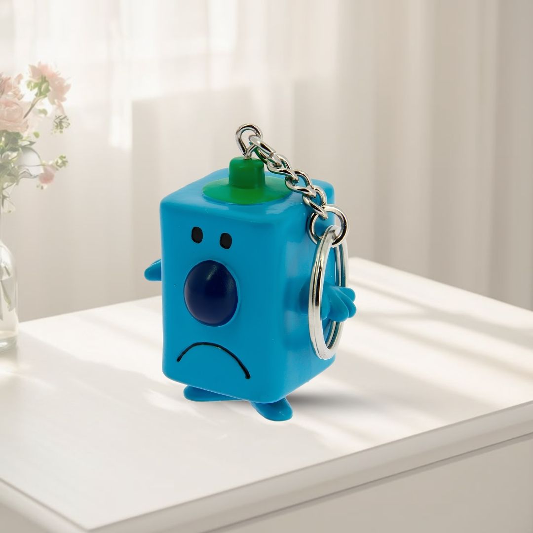 Mr. Men Grumpy 3D Keyring-Blue