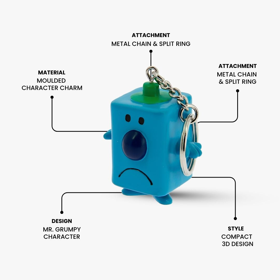 Mr. Men Grumpy 3D Keyring-Blue