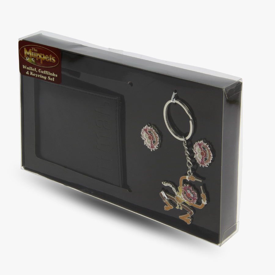 Muppets Gift Set (3 Pc)-Wallet Cufflinks & Keyring